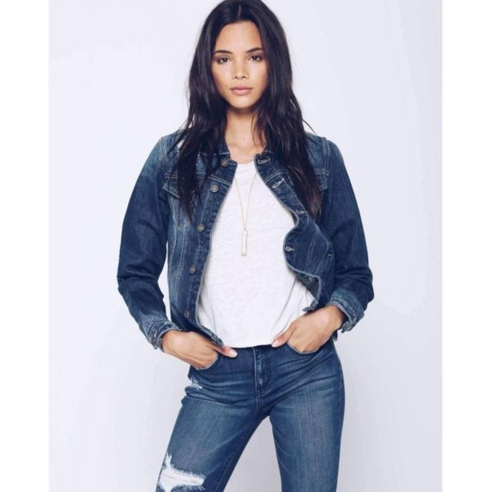 KanCan Distressed Denim Jacket - Picture 3 of 3